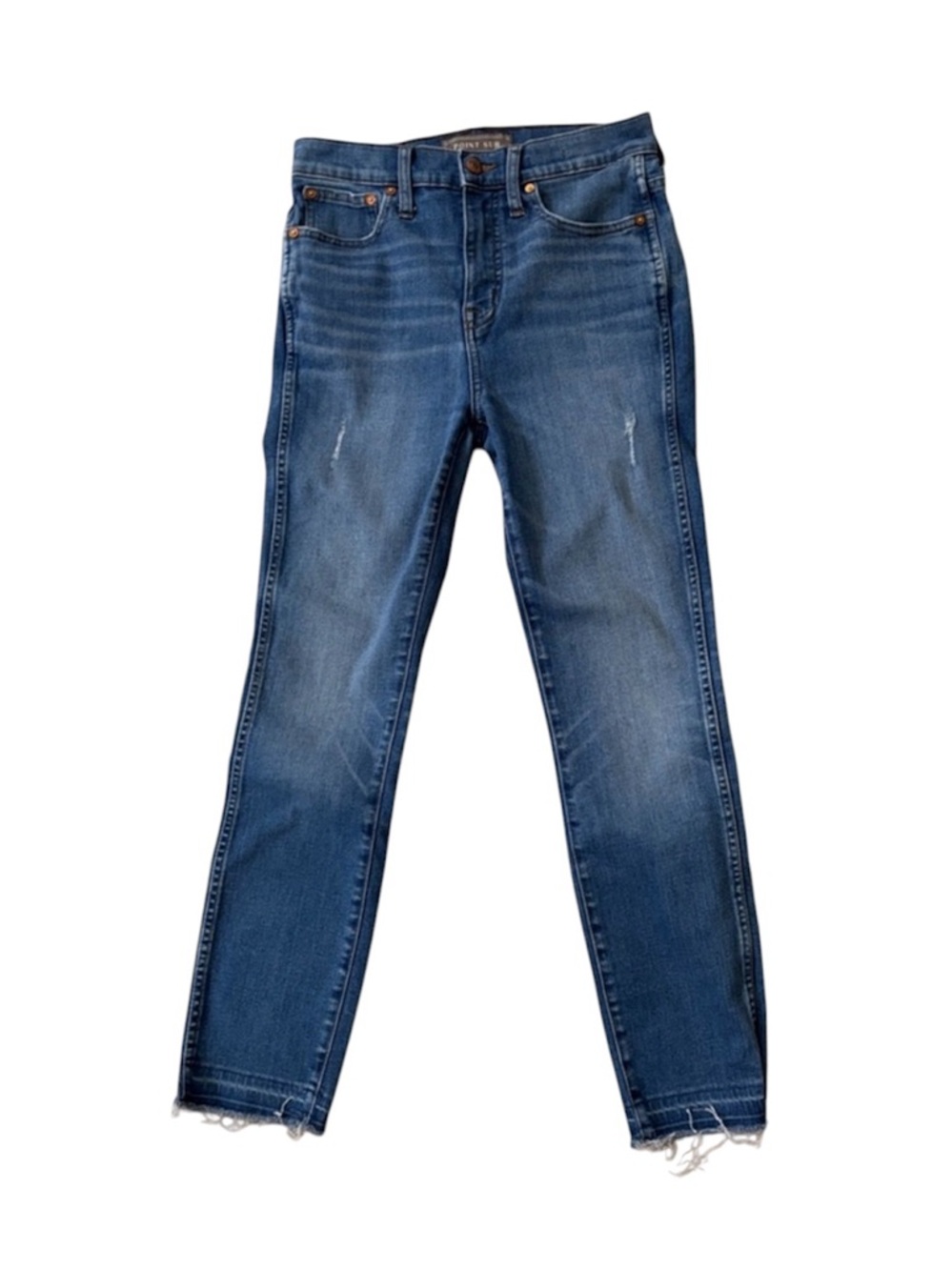 Point Sur Blue awash Denim Jeans With Raw Hem Size 26